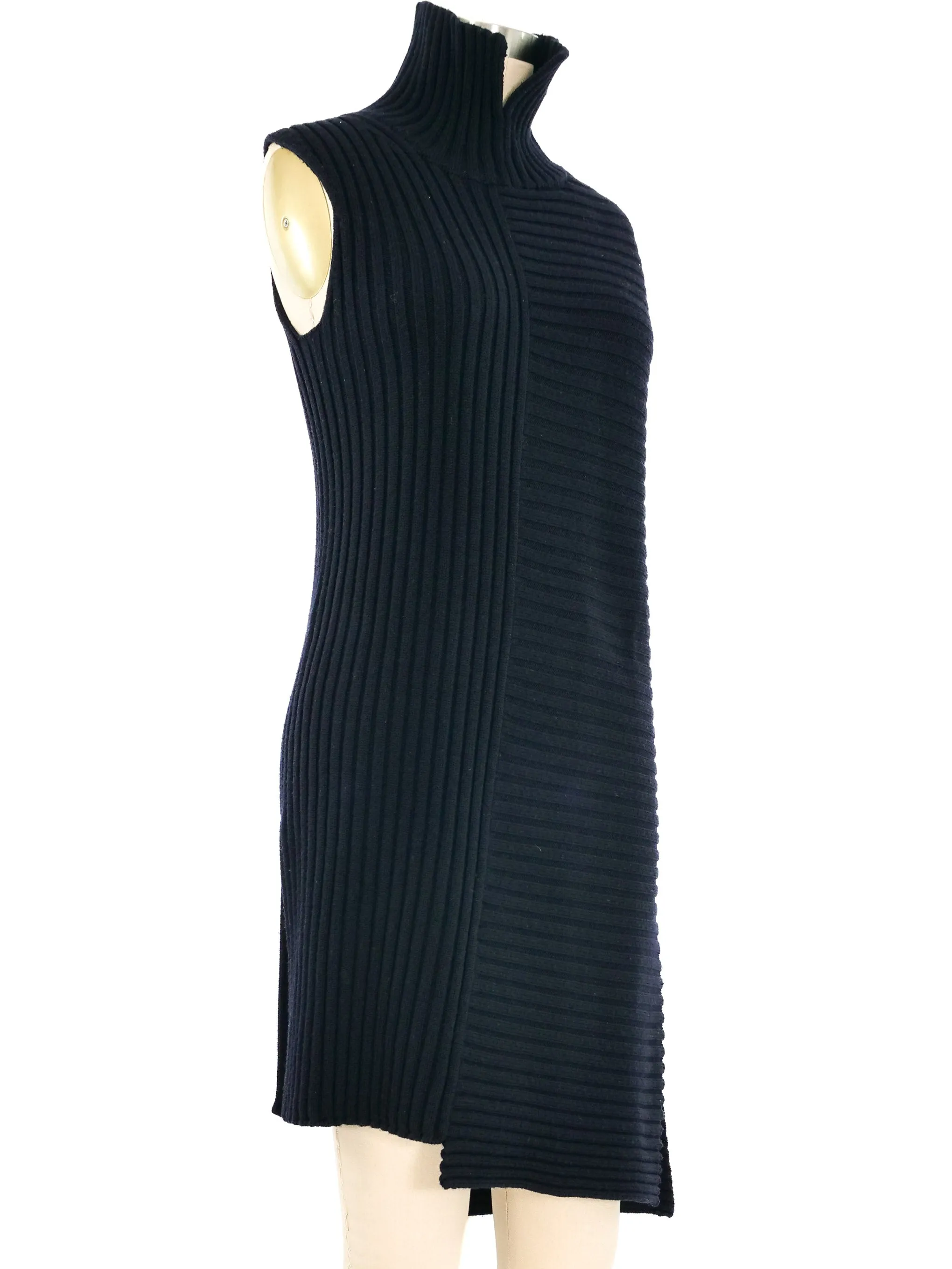 2013 Celine Navy Ribbed Sweater Tunic
