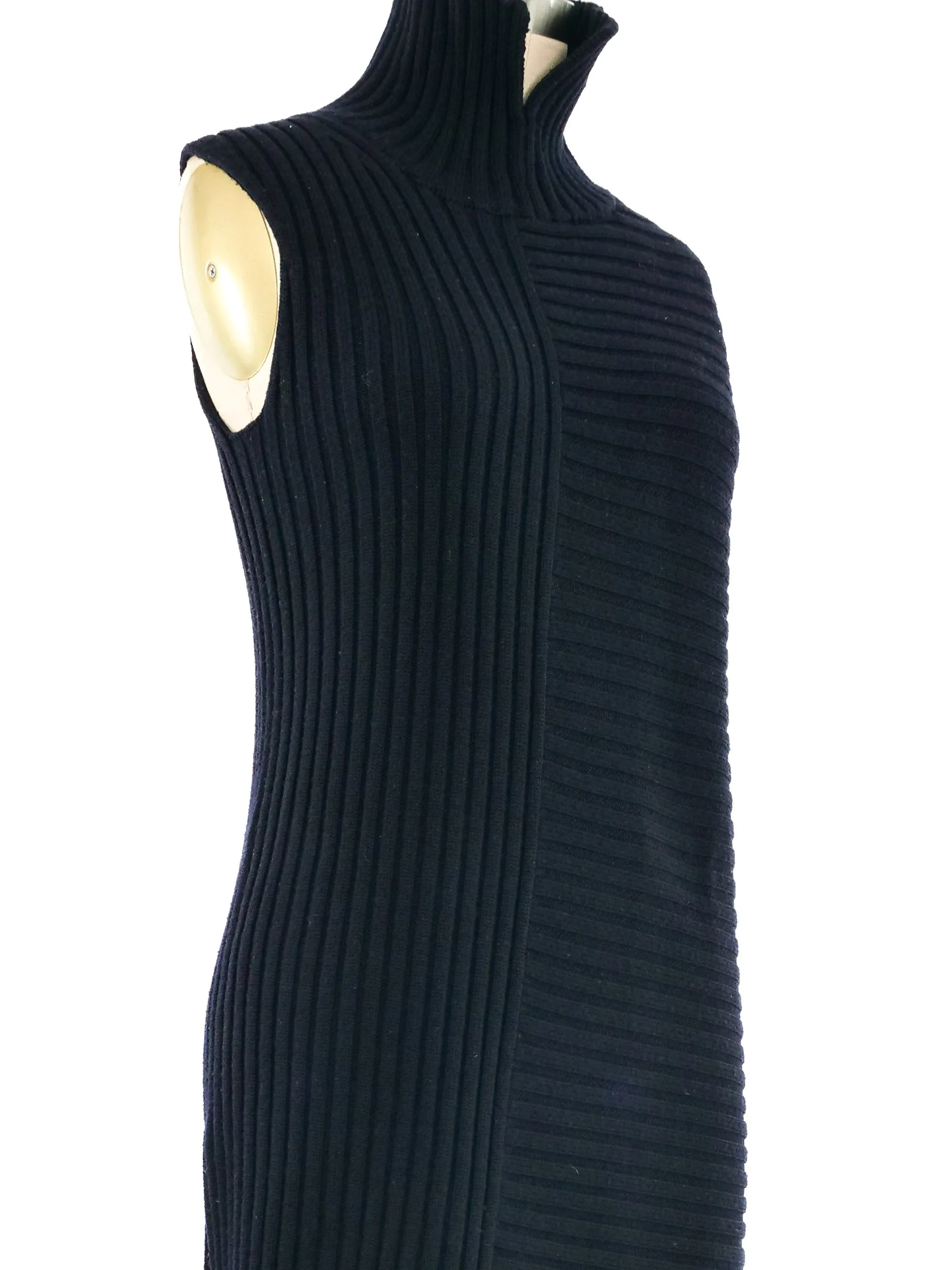2013 Celine Navy Ribbed Sweater Tunic