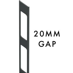 20MM SPACING  Aluminium slat gap insert 2100MM LONG