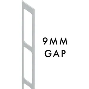 9MM SPACING  Aluminium slat gap insert 2100MM LONG