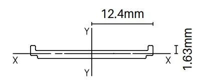 9MM SPACING  Aluminium slat gap insert 2100MM LONG