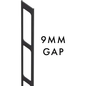 9MM SPACING  Aluminium slat gap insert 2100MM LONG