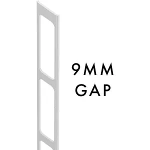 9MM SPACING  Aluminium slat gap insert 2100MM LONG