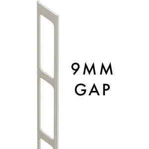 9MM SPACING  Aluminium slat gap insert 2100MM LONG