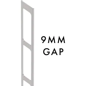 9MM SPACING  Aluminium slat gap insert 2100MM LONG