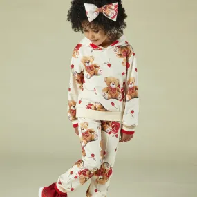 A DEE - Mandy Teddy Print Tracksuit - Cream