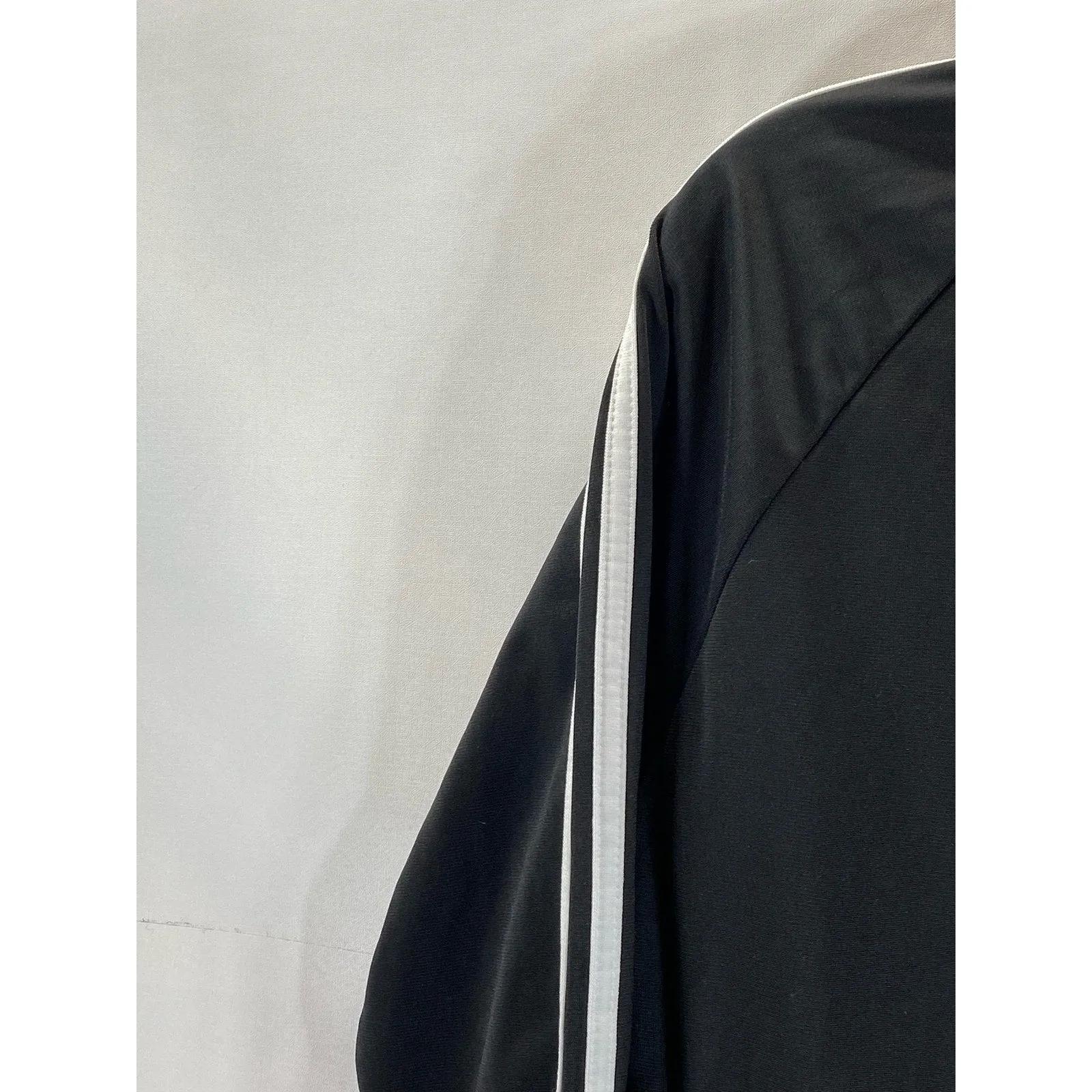 ADIDAS Women's Black/White 3-Stripe Designed to Move Track Jacket SZ L