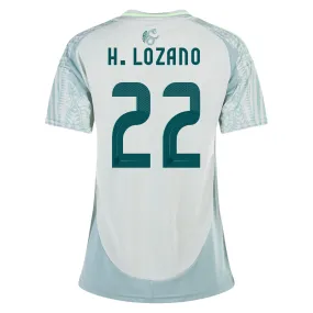adidas Womens Mexico Hirving Lozano Away Jersey 24/25 (Linen Green)