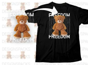 Adorable Plush Teddy Bear Graphic Printed Png Digital Download