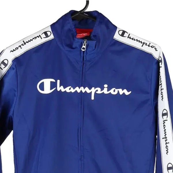 Age 13-14 Champion Track Jacket - XL Blue Polyester