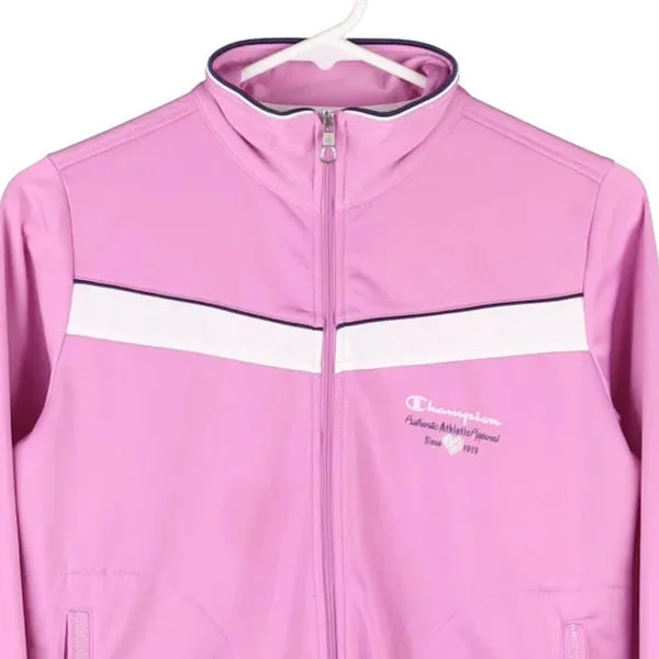 Age 13-14 Champion Track Jacket - XL Pink Polyester