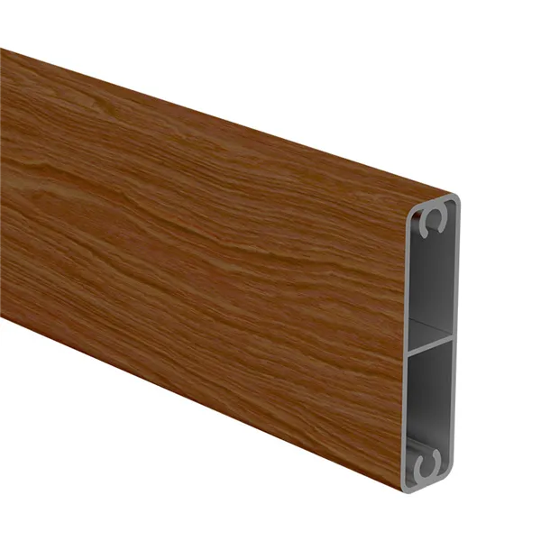 Alumawood Timber Look slat, 65mm x 16.5mm gate  slat with centre web & 2x screw flutes 5800MM LONG