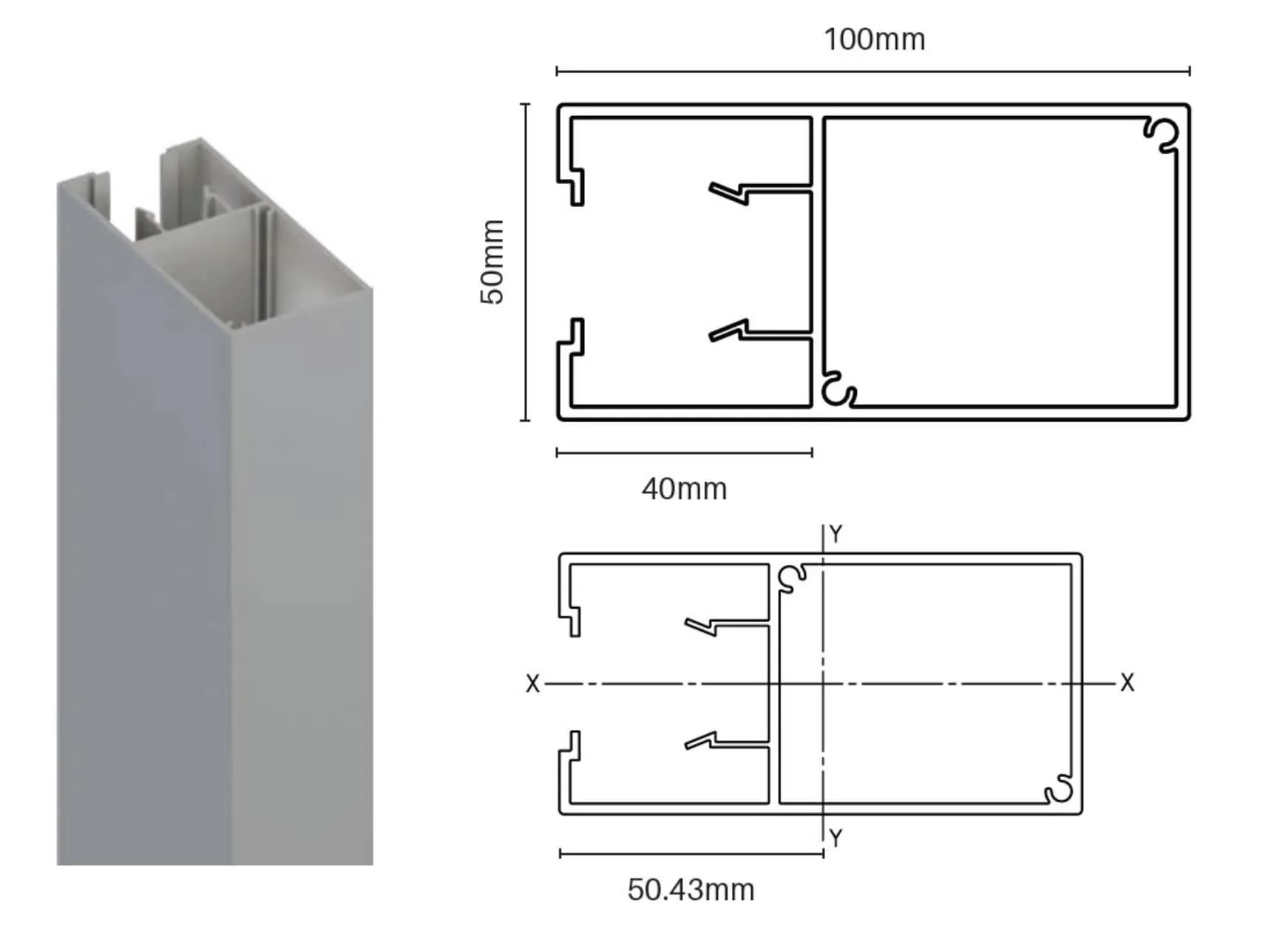 Aluminium BATTEN EXTRUSIONS - Battens, Choose of sizes and colours.
