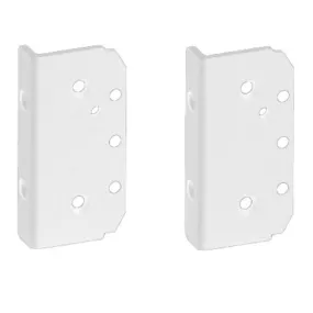 Atlantic Hinge Plate - Square Post Plates - WHITE