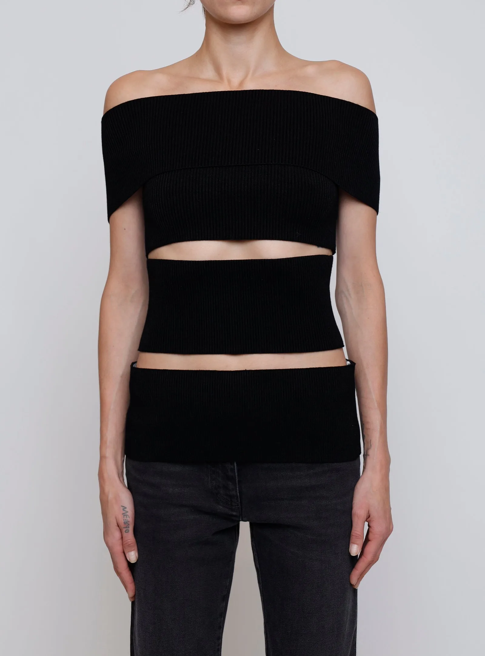 BANDAGE KNIT TOP
