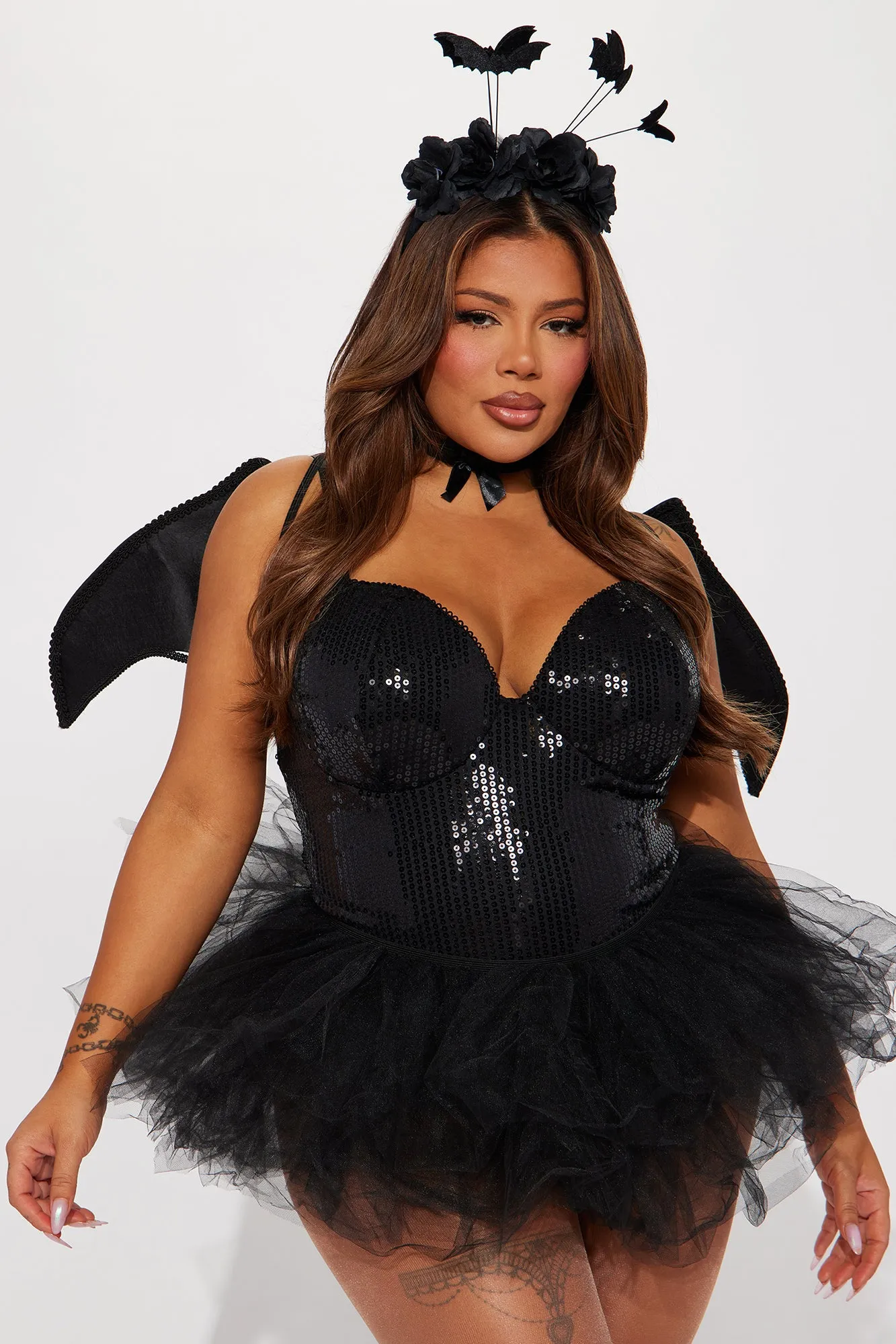 Bat Babe 5 Piece Costume Set - Black