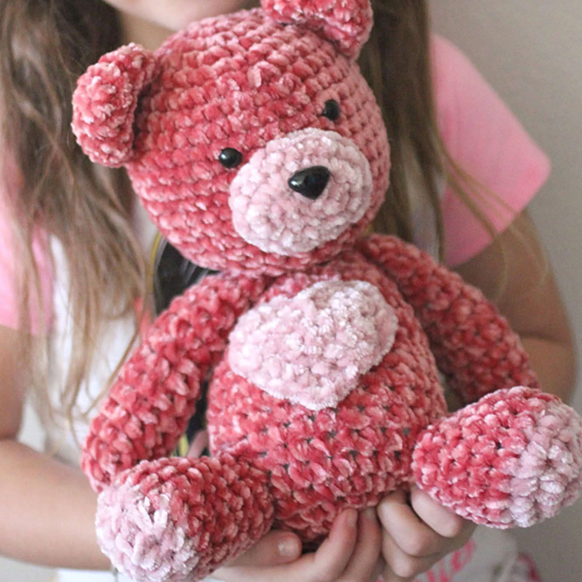 Bernat Velvet Valentine Crochet Bear