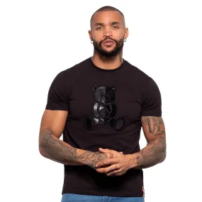 Big Fuzzy Bear Graphic T-Shirt - Black