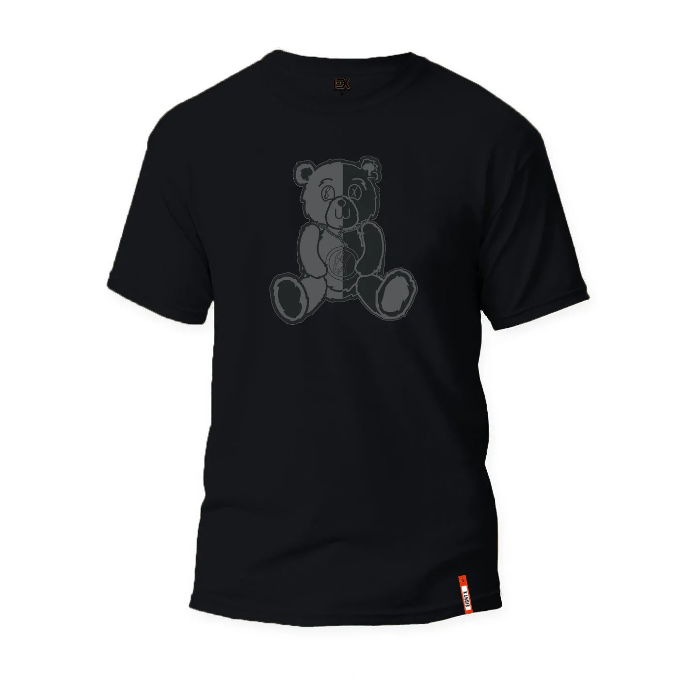 Big Fuzzy Bear Graphic T-Shirt - Black