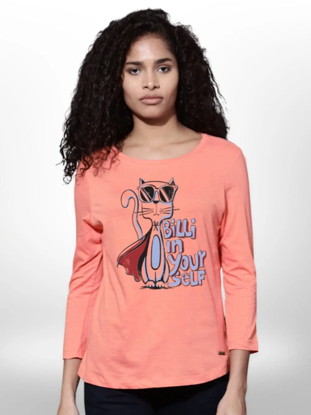 Billi Yourself Printed Ladies T-shirt Four Quarter Sleeve