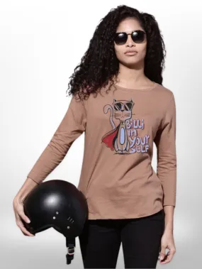 Billi Yourself Printed Ladies T-shirt Four Quarter Sleeve