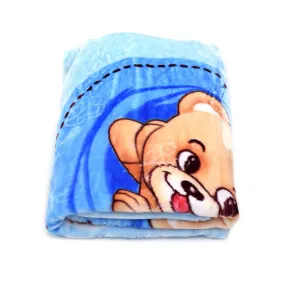 Blanket Mint Velvet Jerry Print 0-24m, Blue