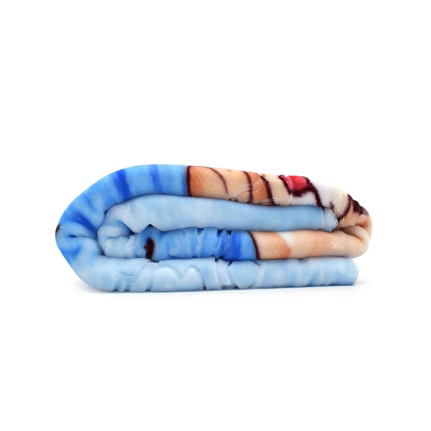 Blanket Mint Velvet Jerry Print 0-24m, Blue