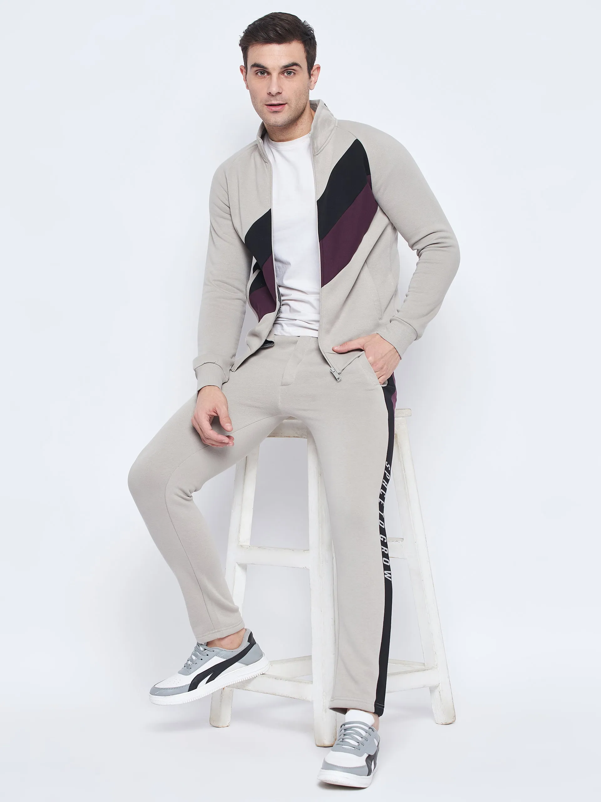 Camla Barcelona Colourblocked Grey Tracksuit