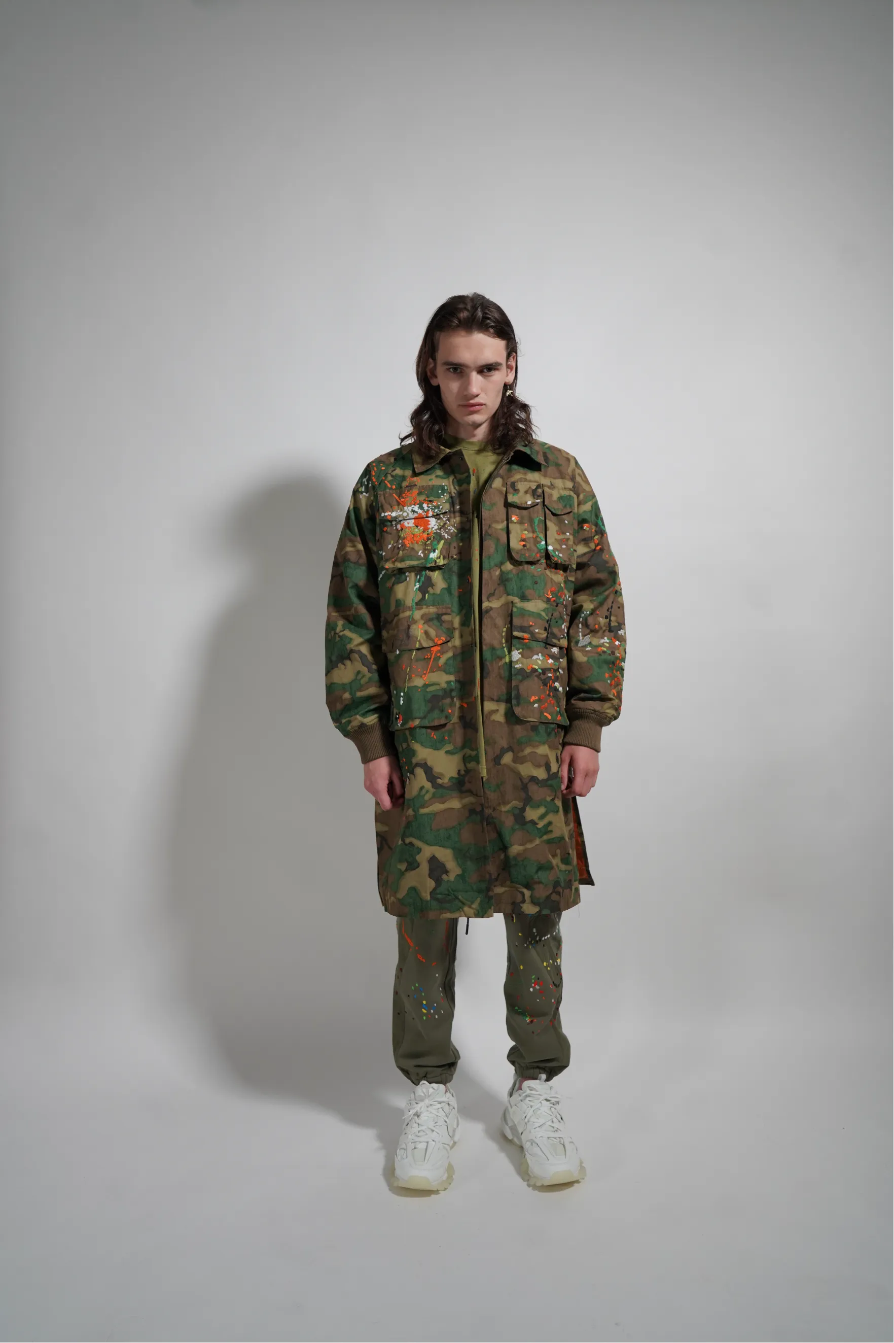 CAMO BACKPACK LONG COAT