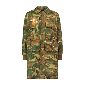 CAMO BACKPACK LONG COAT