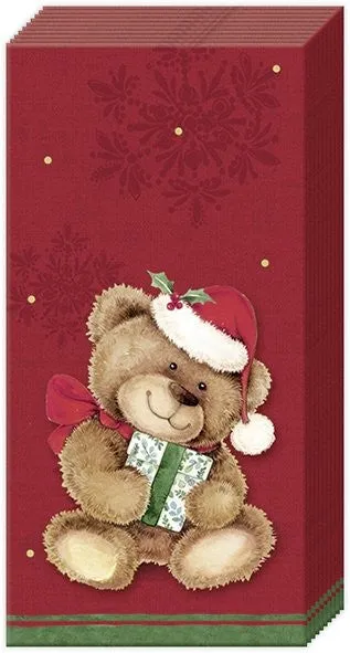 Christmas Teddy Pocket tissues