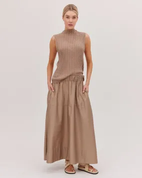 Cloth & Co: The Maxi Skirt - Praline