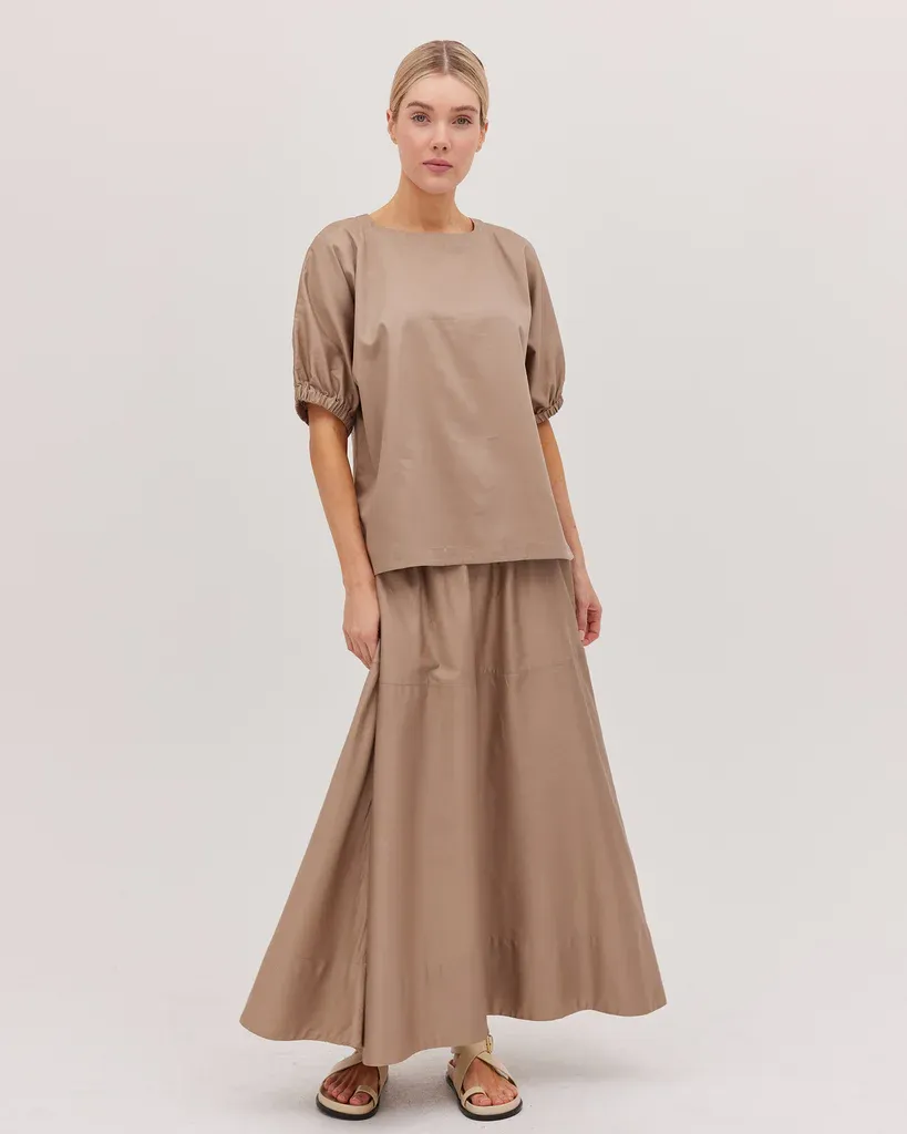 Cloth & Co: The Maxi Skirt - Praline
