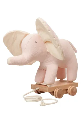COPENHAGEN COLORS WHEEL ELEPHANT TOY - SOFT PINK