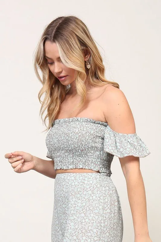 Crop Top And Maxi Skirt Set