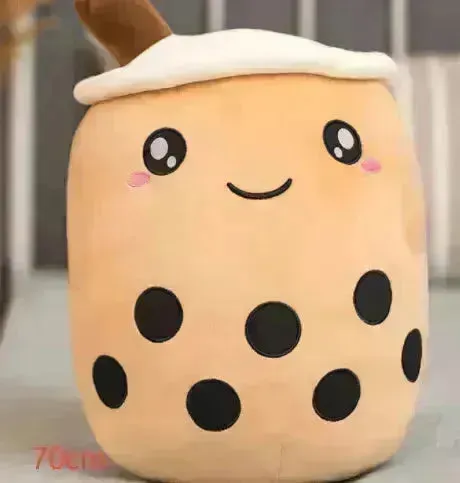 Cute Fruit Drink Plush Stuffed Soft Strawberry Milk Tea Plush Boba Tea Cup Toy Bubble Tea Pillow Cushion Kids Gift