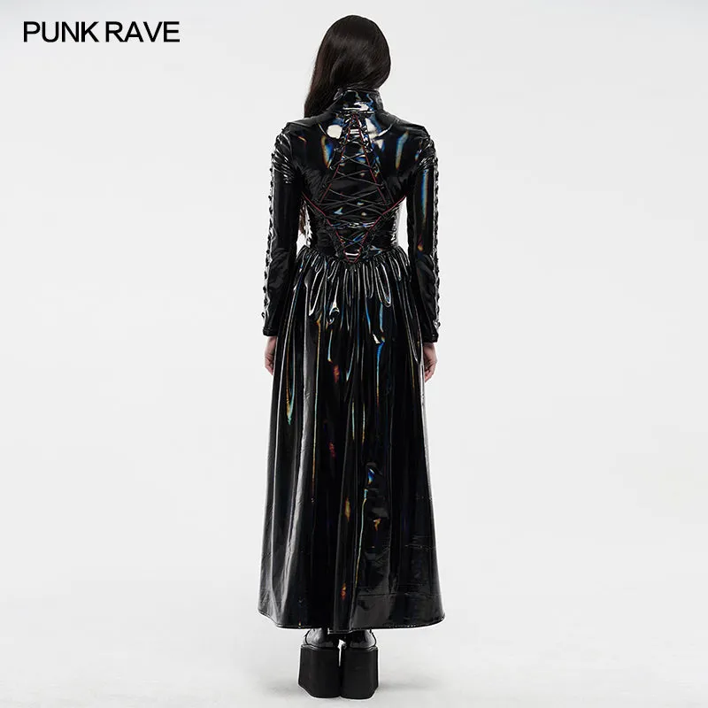 Cyber rococo laser long coat