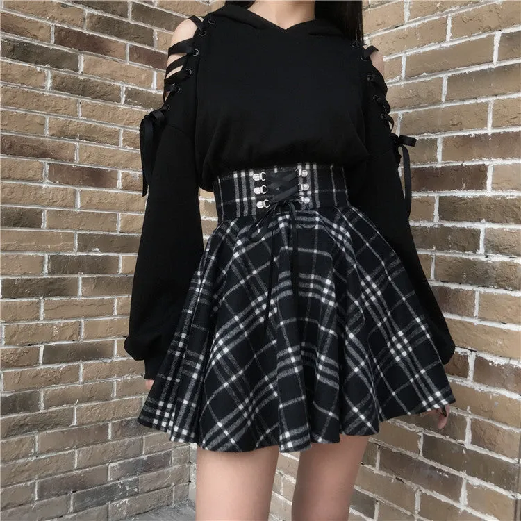 Dark Girl Series Top   Skirt KF81059