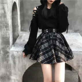 Dark Girl Series Top   Skirt KF81059