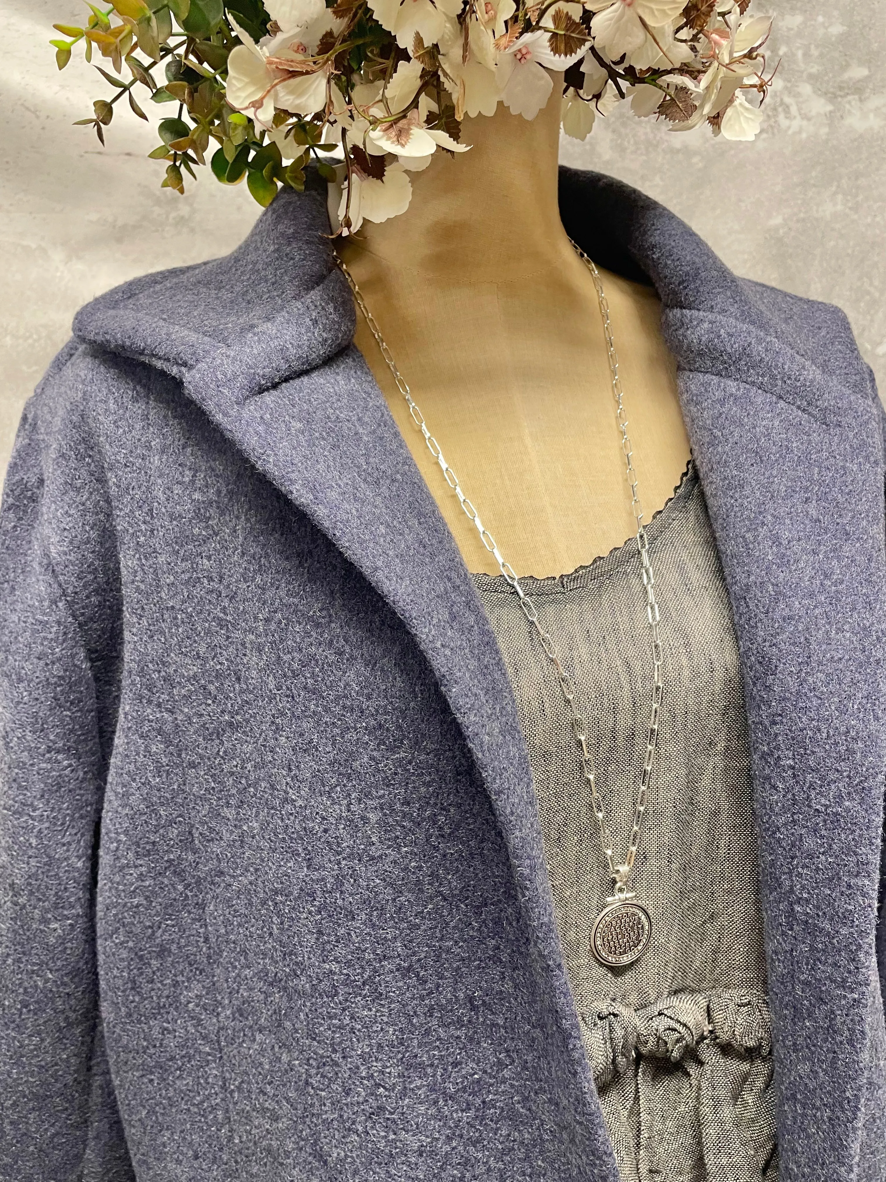 Denim blue Bramble coat