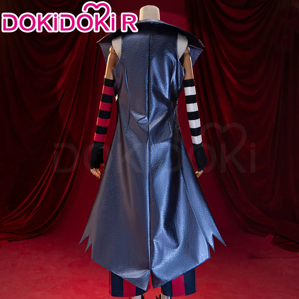 DokiDoki-R Anime Hell Hotel Cosplay Blue Coat Red Black Costume
