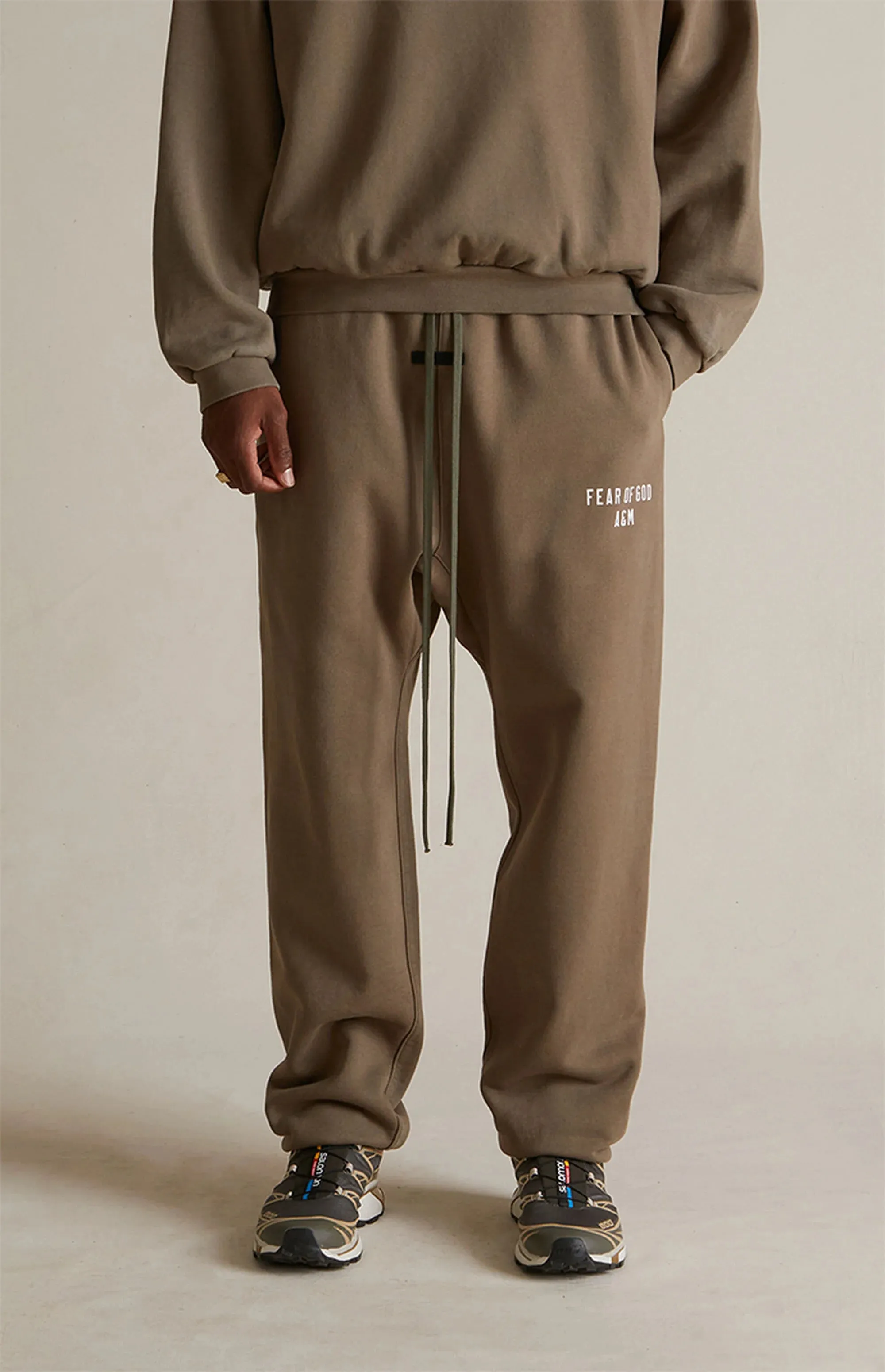 Essentials Fear of God Green Military Fleece Sweatpants