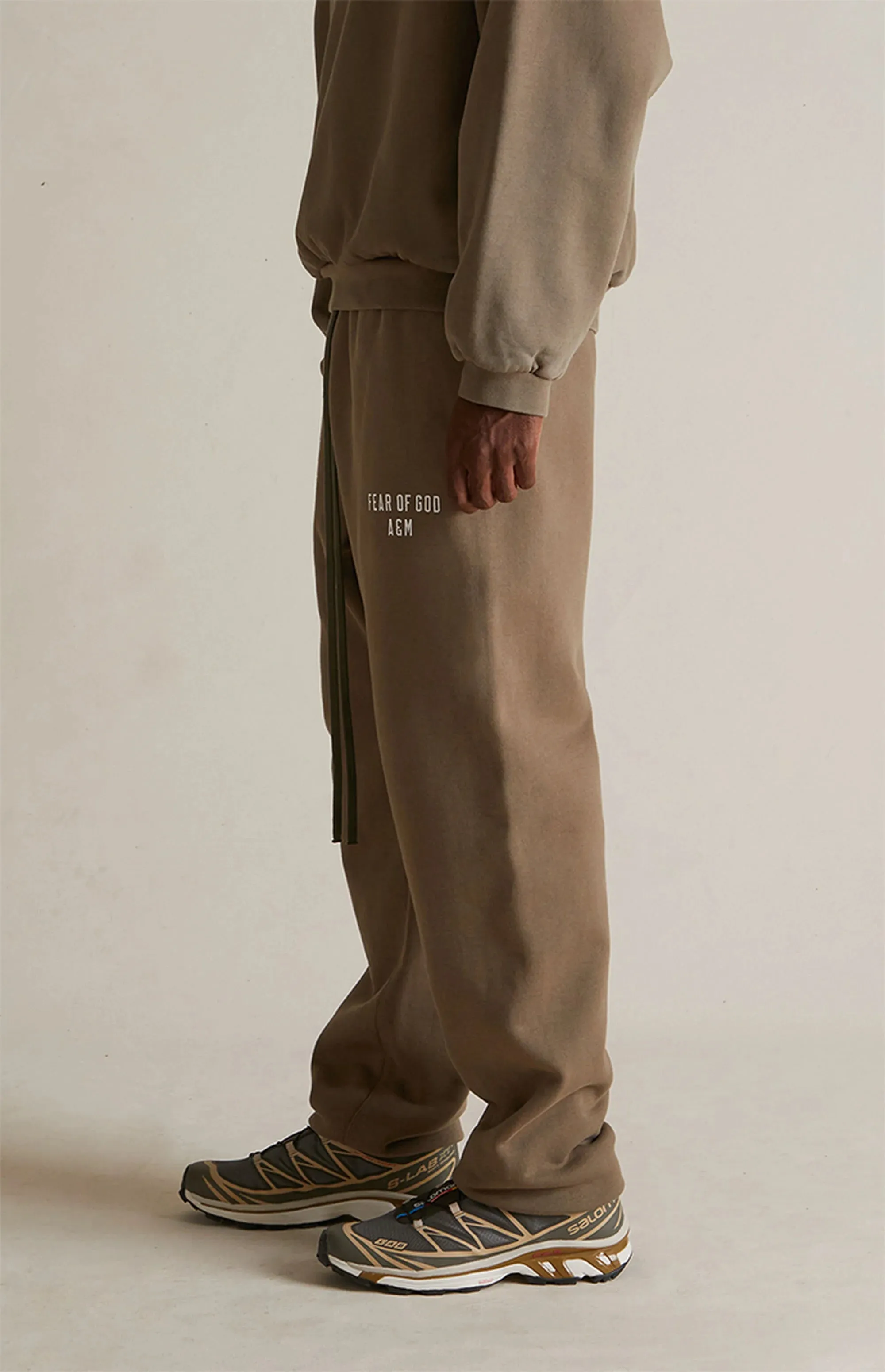Essentials Fear of God Green Military Fleece Sweatpants