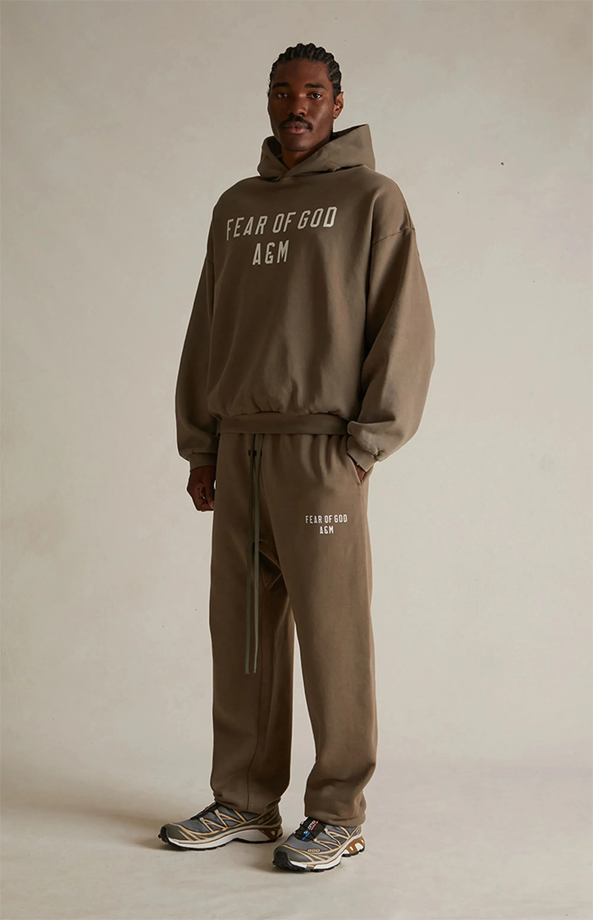 Essentials Fear of God Green Military Fleece Sweatpants