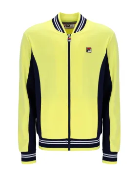 Fila Settanta Baseball Track Top in Limelight/Navy