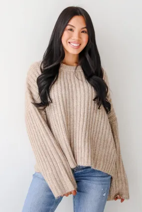 FINAL SALE - Charmed Crush Beige Sweater