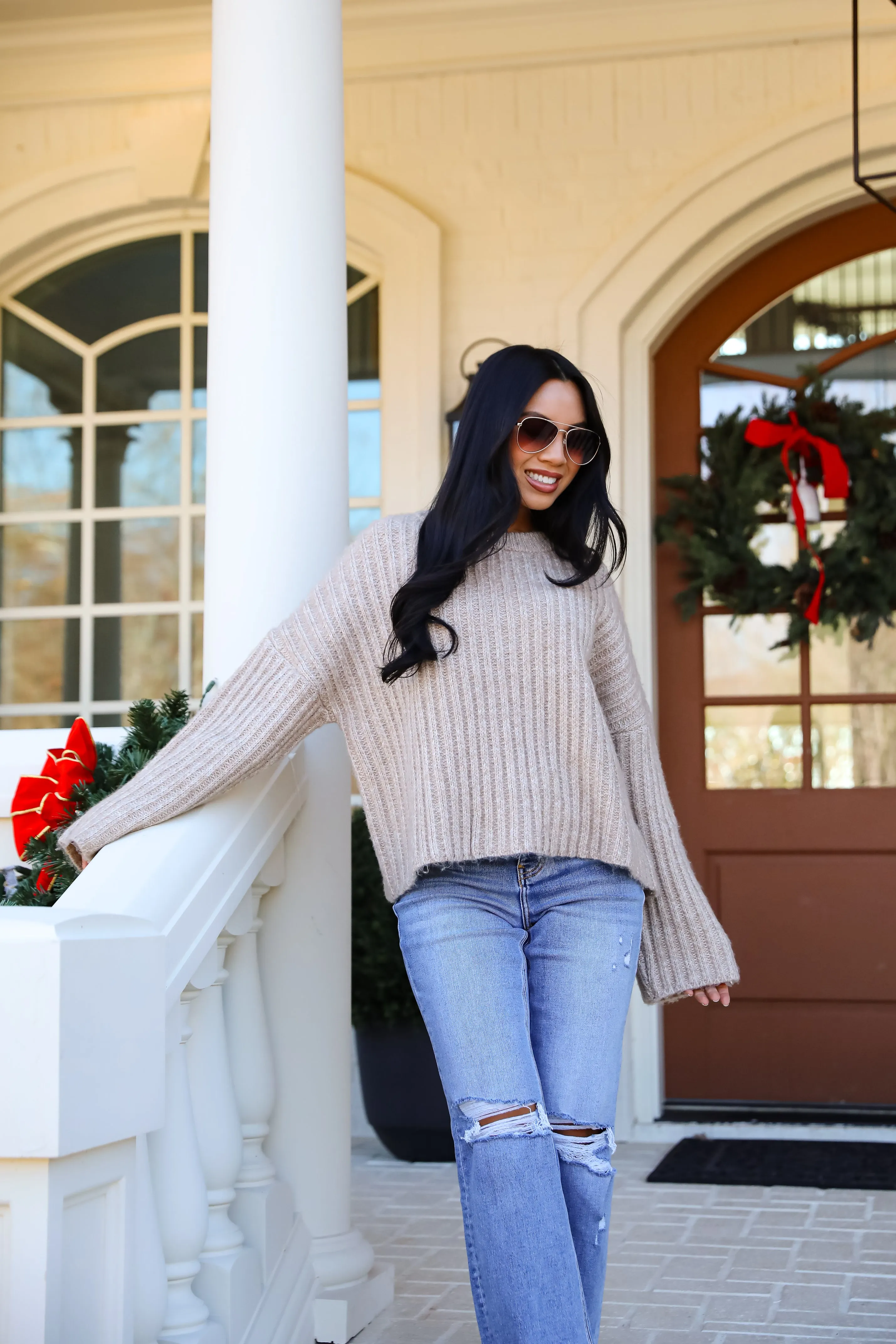 FINAL SALE - Charmed Crush Beige Sweater
