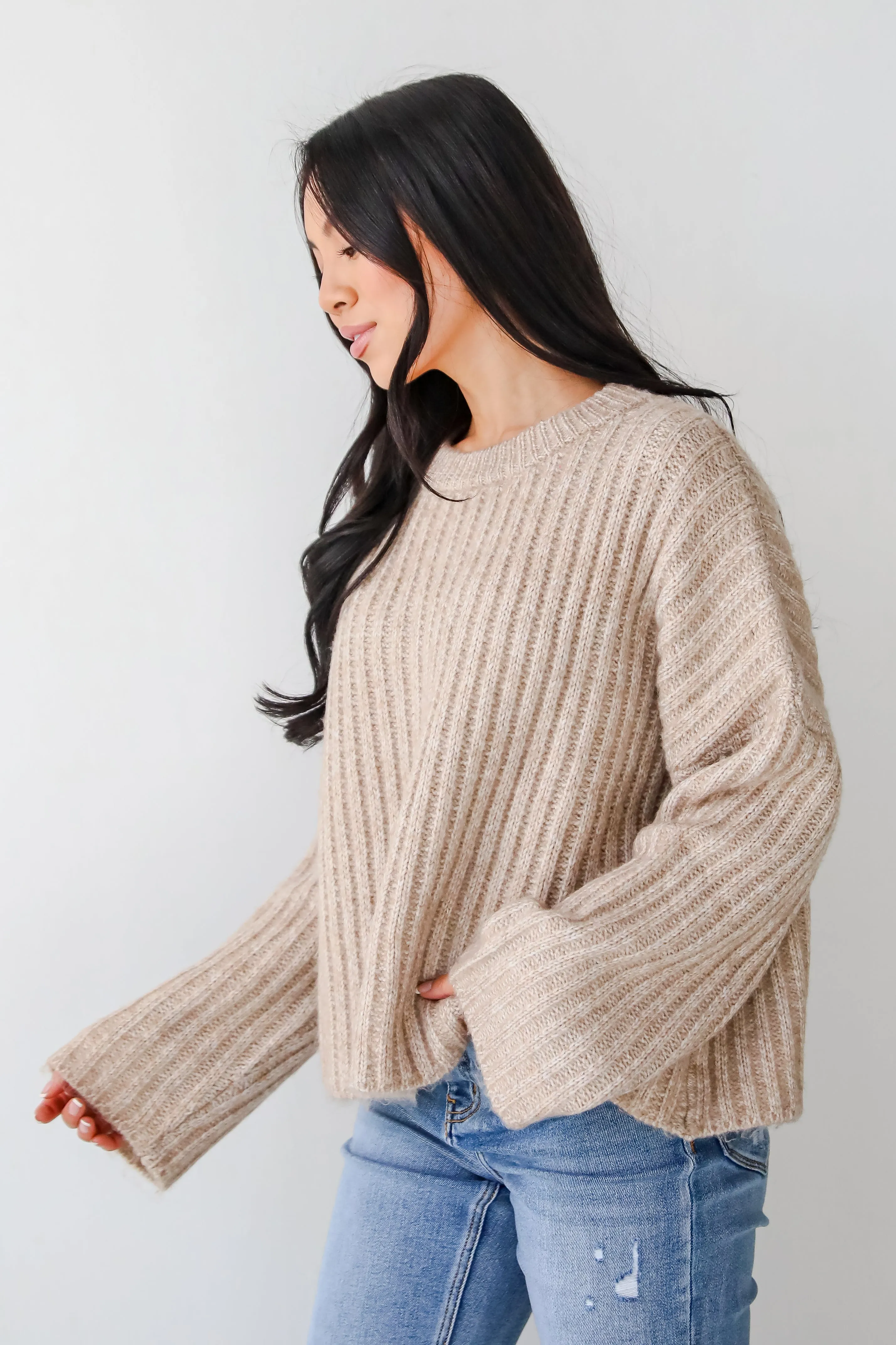 FINAL SALE - Charmed Crush Beige Sweater