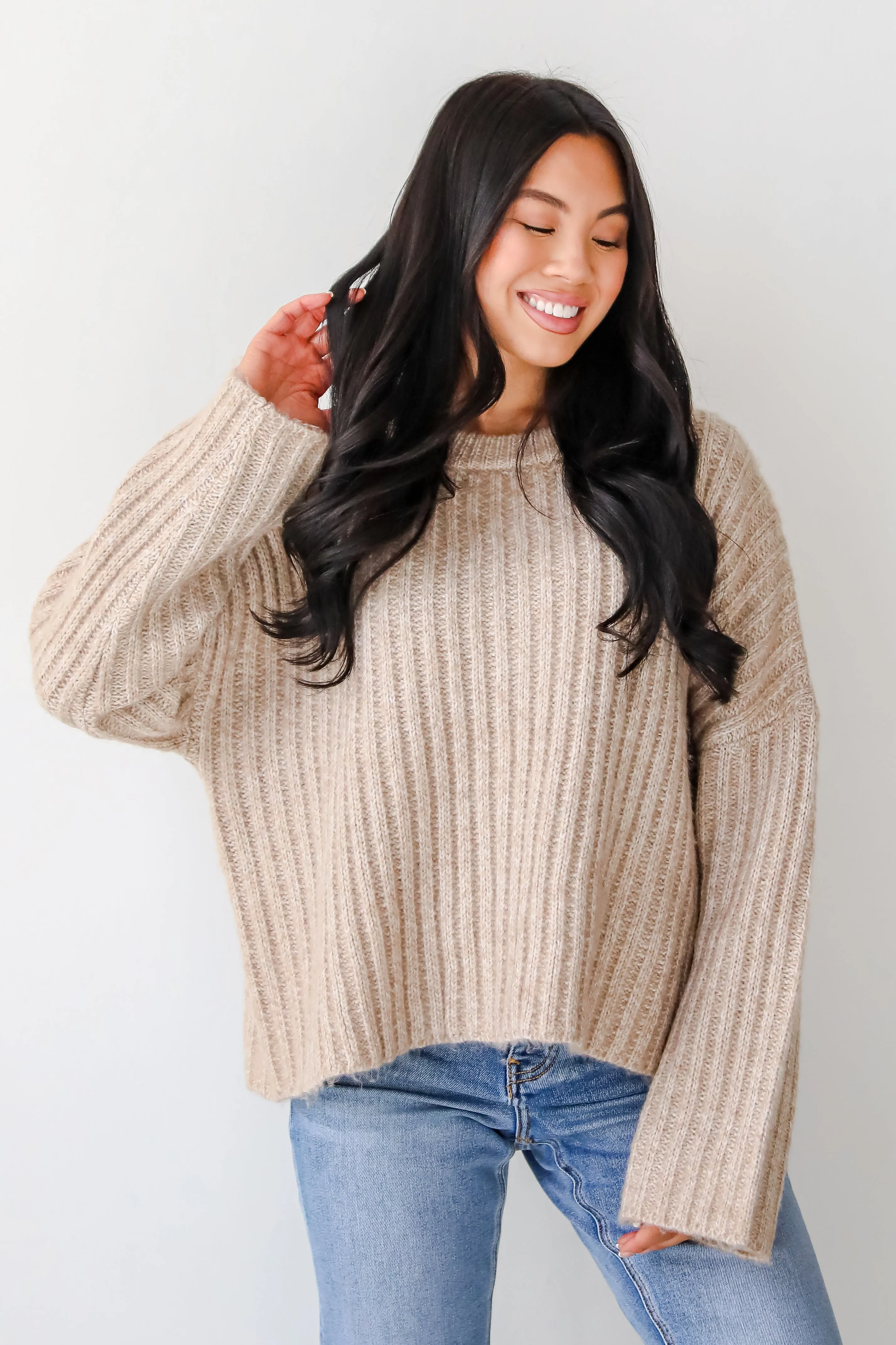FINAL SALE - Charmed Crush Beige Sweater