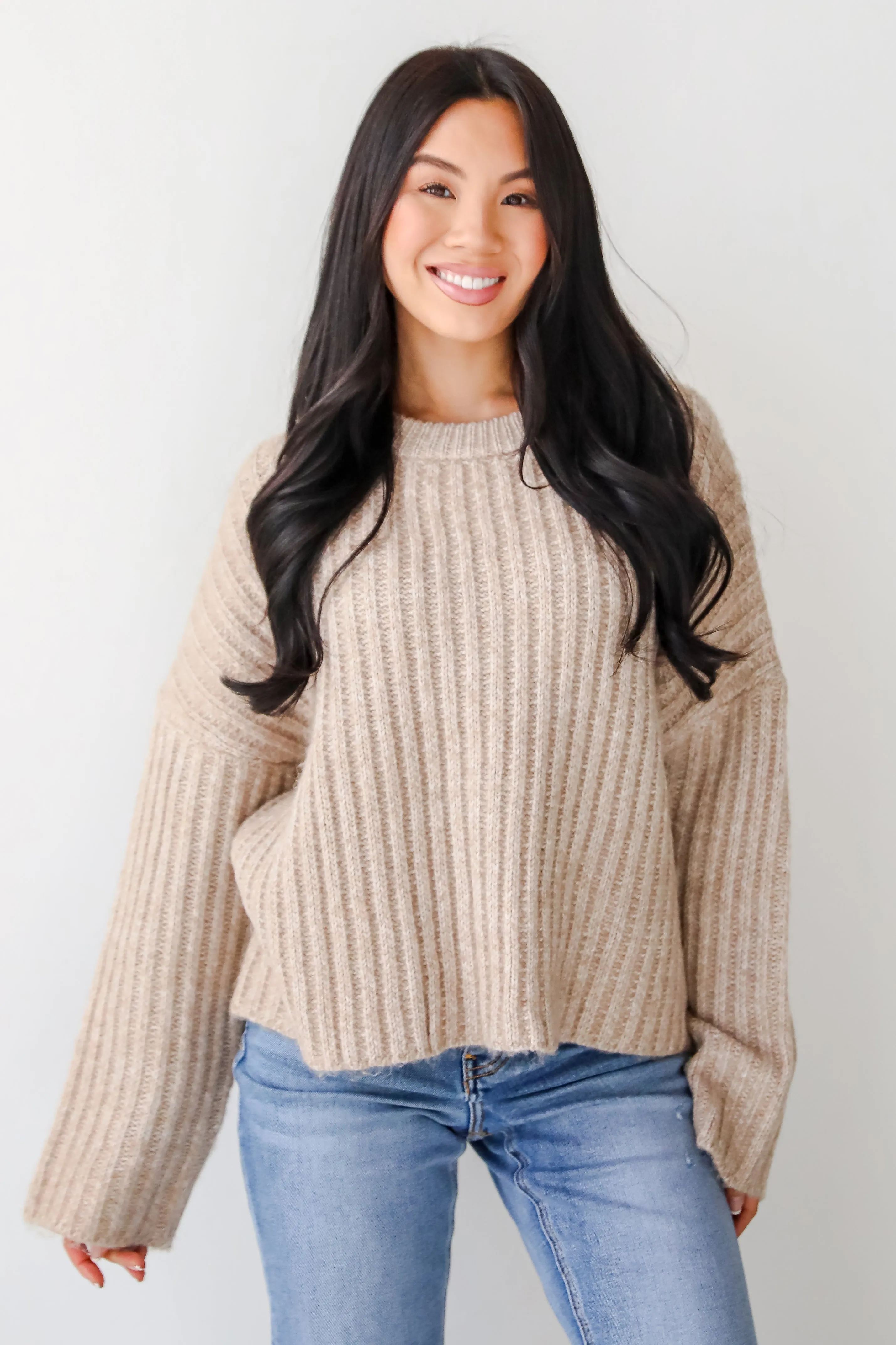 FINAL SALE - Charmed Crush Beige Sweater